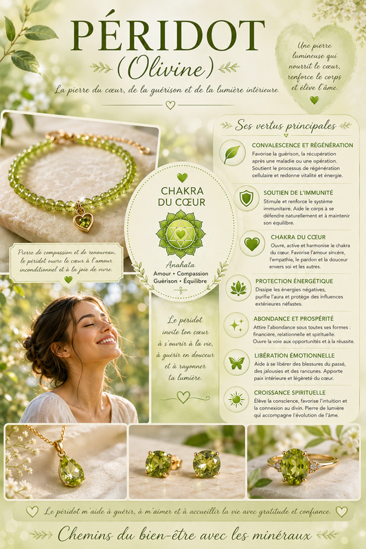 Bracelet en péridot (ou Olivine)