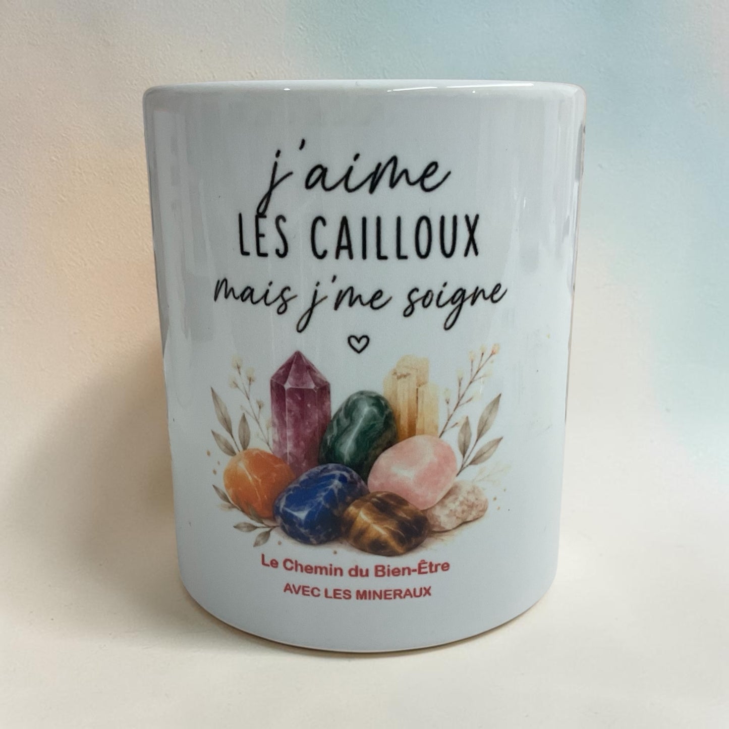 Mug « j’aime les cailloux mais j’me soigne »