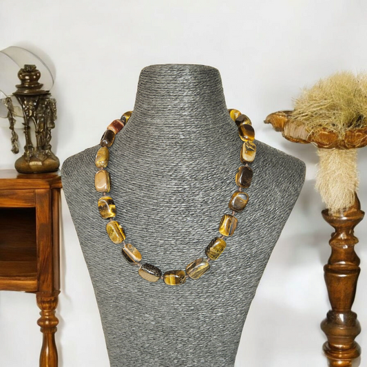 Collier en œil de tigre 50cm