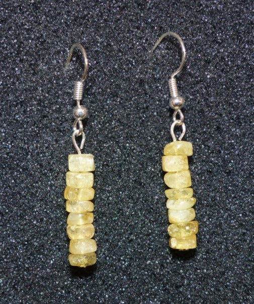 Boucles d'oreilles en citrine chauffée