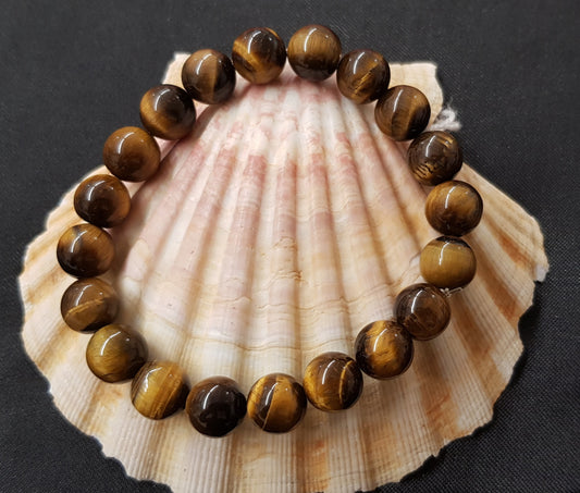 Bracelet  œil de tigre en perles de 8 mm ou 10mm