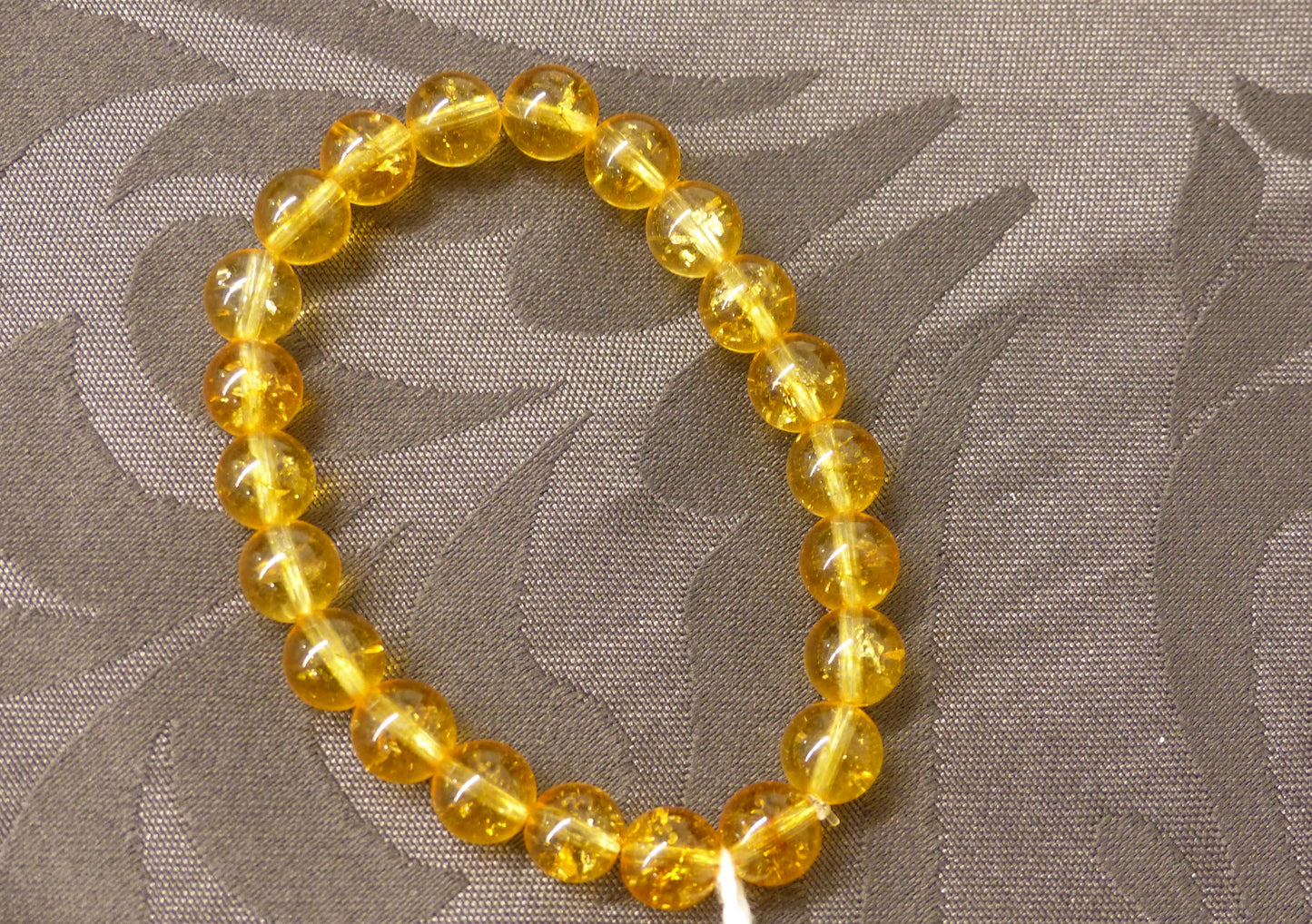 Bracelet en citrine chauffée perles de 6 ou 8mm