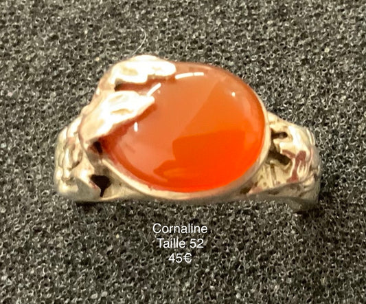 Bague en cornaline taille 52
