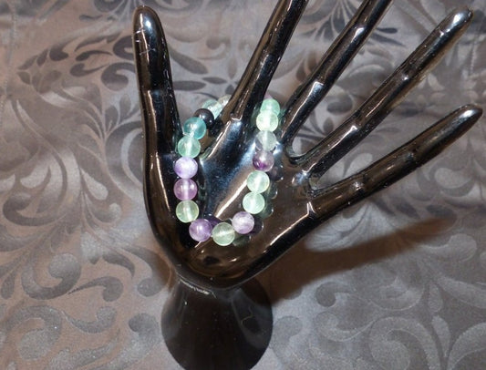 Bracelet en fluorite ado 8mm