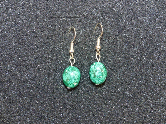 Boucles d'oreilles en malachite