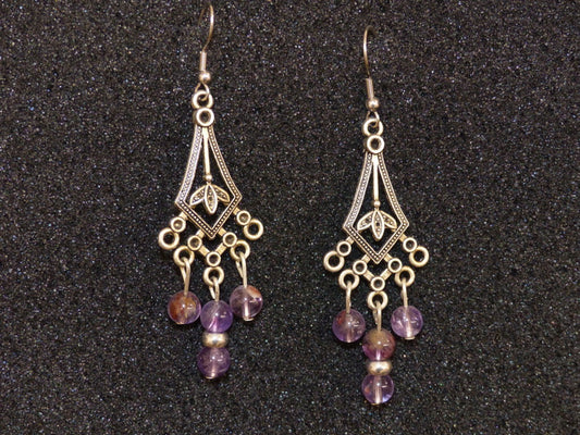 Boucles d'oreilles en auralite