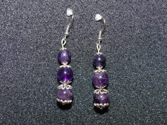 Boucles d'oreilles en améthyste