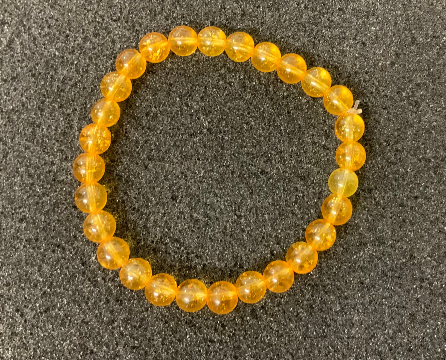 Bracelet en citrine chauffée perles de 6 ou 8mm